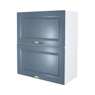 Corp superior 60 cu 2 usi orizontale Zebra MDF albastru drept Corp superior 60 cu 2 usi orizontale Zebra MDF albastru drept